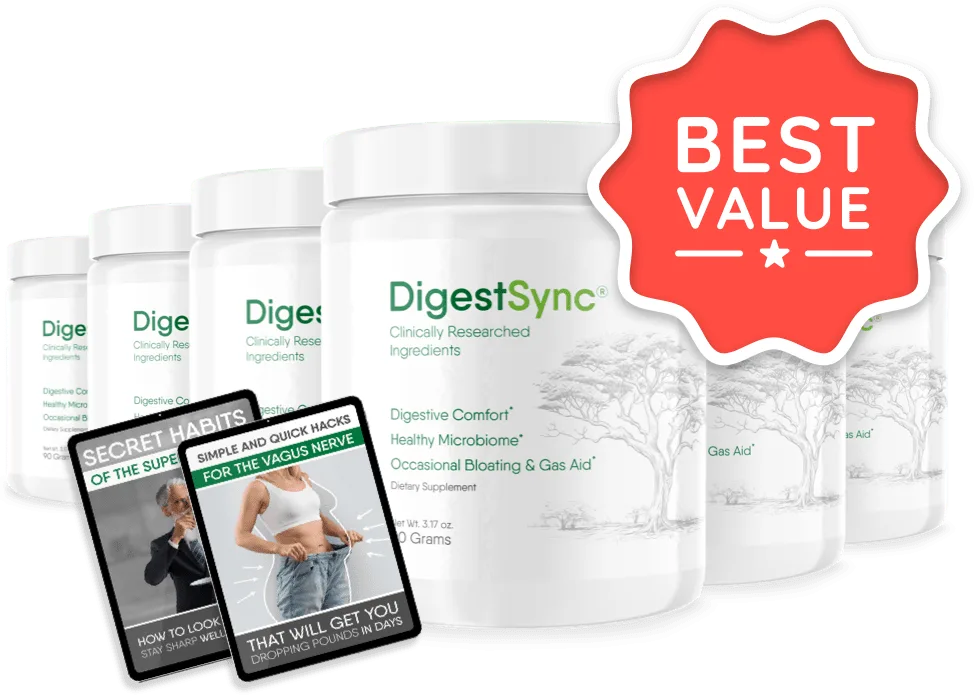 DigestSync 6 bottle pack — best value digestive health final offer